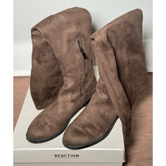 Kenneth Cole Reaction Wind-Y Over-The-Knee Boots in Dark Taupe - Picture 5 of 5